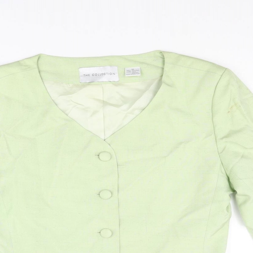 The Collection Womens Green Jacket Size 14 Button
