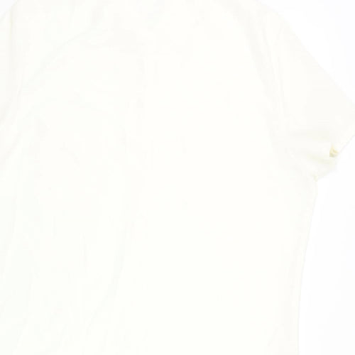 BHS Womens Ivory Polyester Basic Button-Up Size 16 Collared