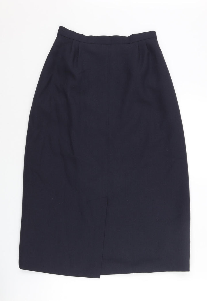 Planet Womens Blue Polyester Straight & Pencil Skirt Size 26 in Zip - Front Vent
