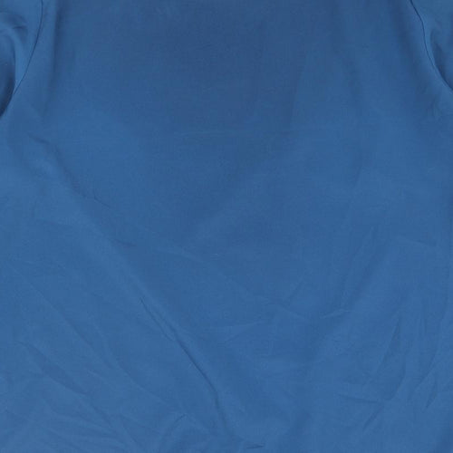 Marks and Spencer Womens Blue Polyester Basic Blouse Size 10 Off the Shoulder