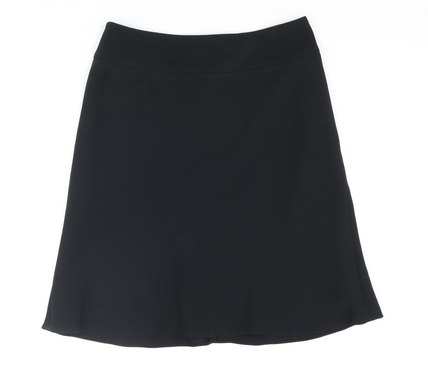 NEXT Womens Black Polyester A-Line Skirt Size 14 Zip