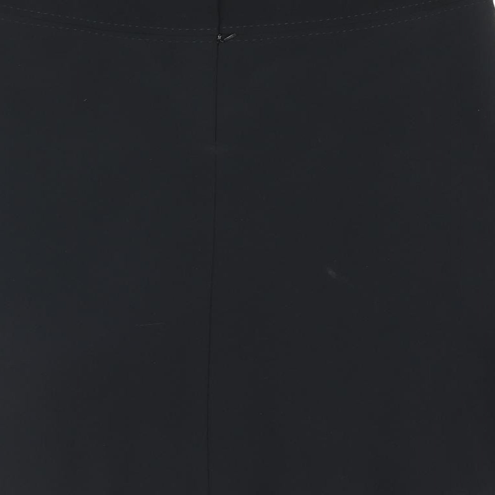 NEXT Womens Black Polyester A-Line Skirt Size 14 Zip