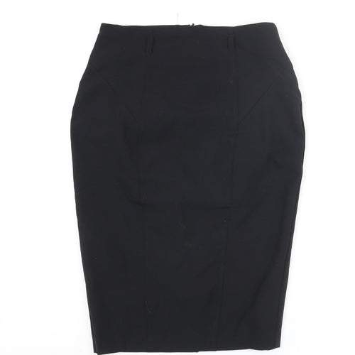ASOS Womens Black Polyester Straight & Pencil Skirt Size 10 Zip