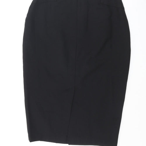 ASOS Womens Black Polyester Straight & Pencil Skirt Size 10 Zip