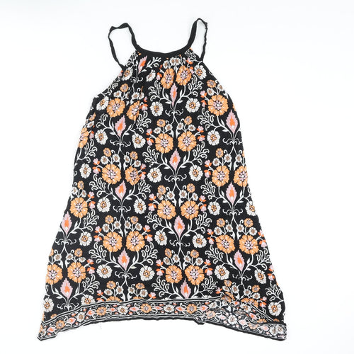 Warehouse Womens Multicoloured Geometric Viscose A-Line Size 12 Round Neck Pullover - Floral Print