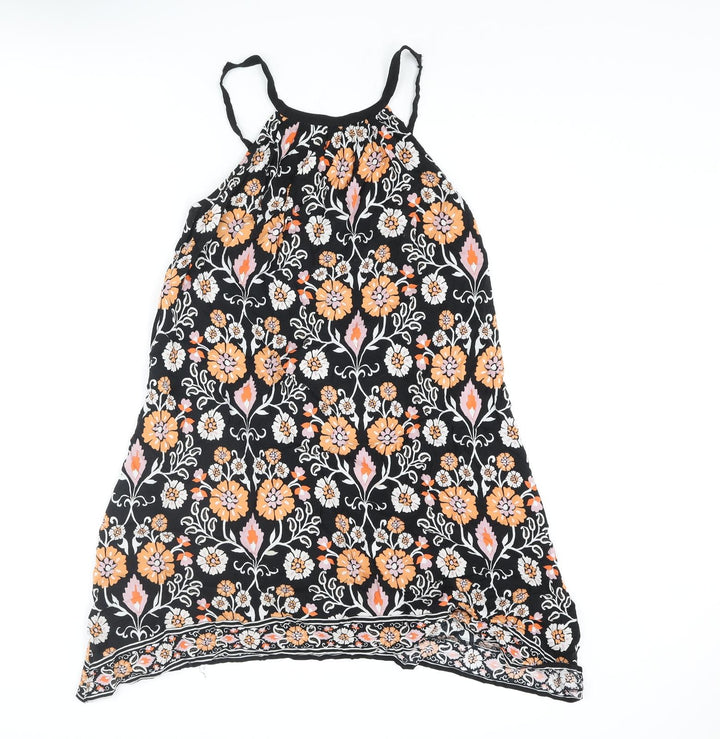 Warehouse Womens Multicoloured Geometric Viscose A-Line Size 12 Round Neck Pullover - Floral Print