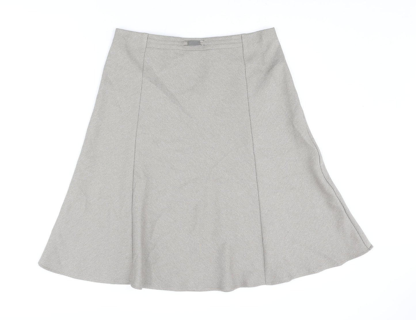 EWM Womens Beige Polyester A-Line Skirt Size 14 - Buckle