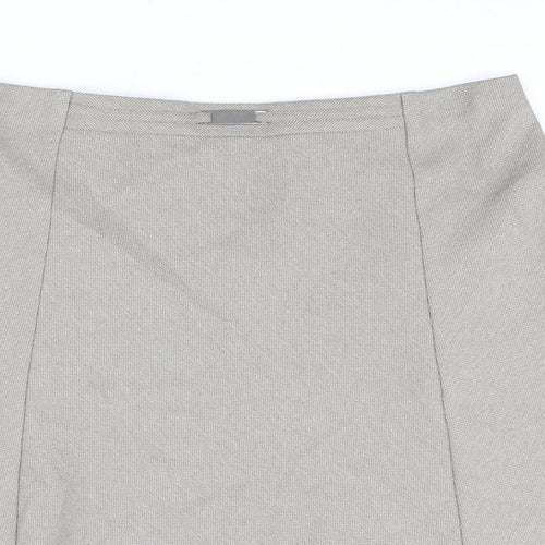 EWM Womens Beige Polyester A-Line Skirt Size 14 - Buckle