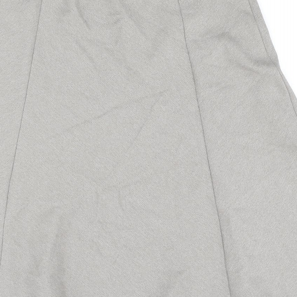 EWM Womens Beige Polyester A-Line Skirt Size 14 - Buckle