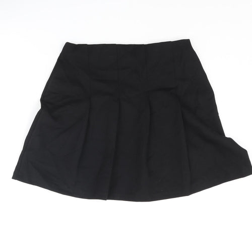 H&M Womens Black Viscose Pleated Skirt Size S