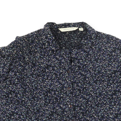 Holmewood Womens Multicoloured Floral Viscose Basic Button-Up Size 18 Collared