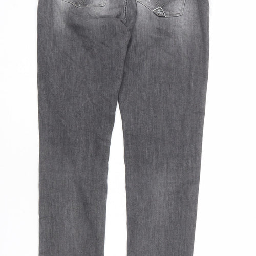 Roy Rogers Womens Grey Cotton Straight Jeans Size 34 in L27 in Regular Zip