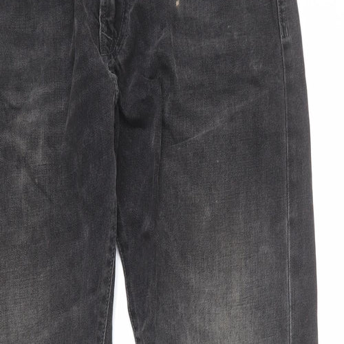 North Coast Mens Grey Cotton Straight Jeans Size 34 in L31 in Regular Zip