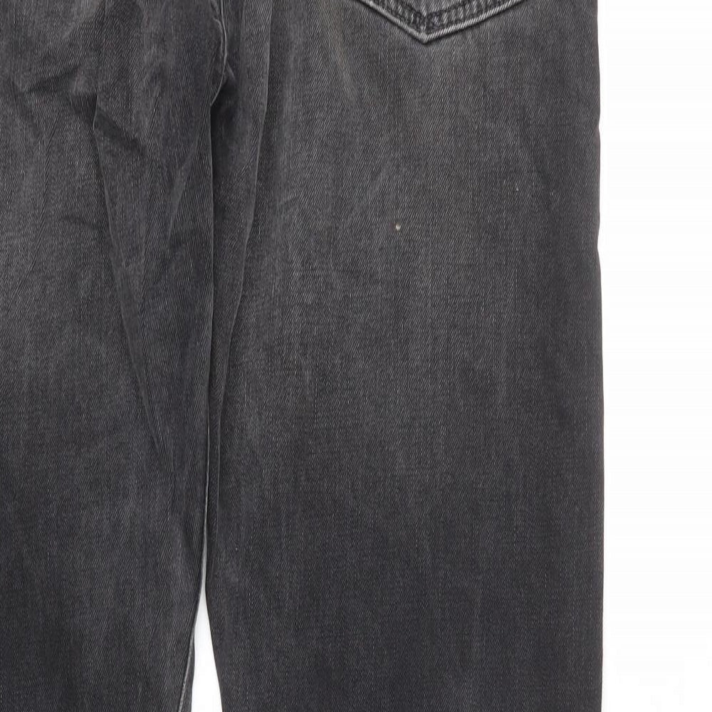 North Coast Mens Grey Cotton Straight Jeans Size 34 in L31 in Regular Zip