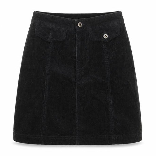 Jack Wills Womens Black Cotton A-Line Skirt Size 6 Zip