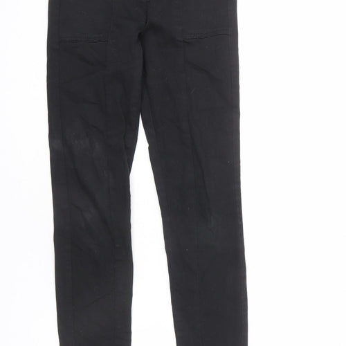 NEXT Womens Black Cotton Skinny Jeans Size 6 L27 in Regular Zip