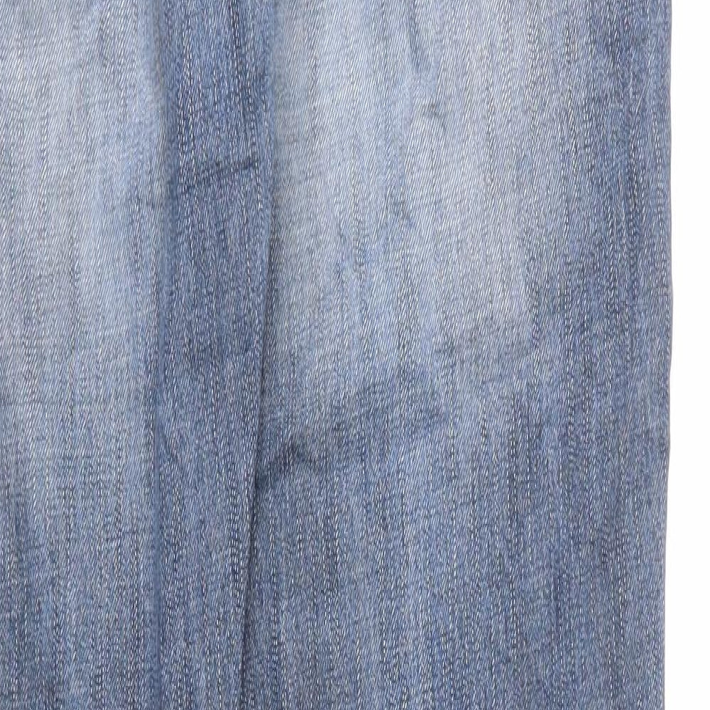 Barbour Mens Blue Cotton Straight Jeans Size 33 in L33 in Regular Zip