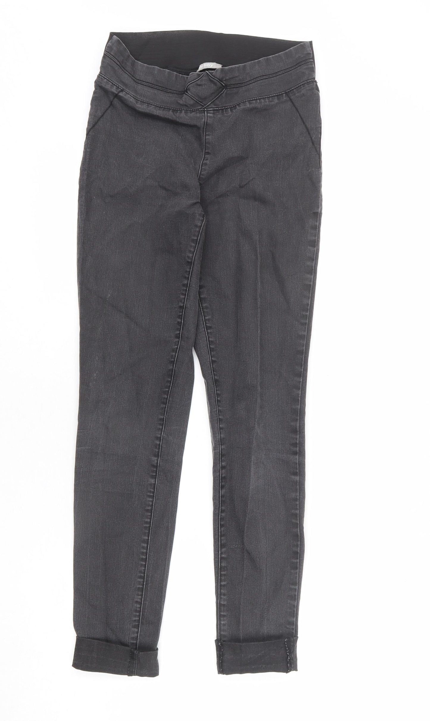 ORSAY Womens Grey Cotton Jegging Jeans Size 27 in L26 in Regular - Elastic Waist