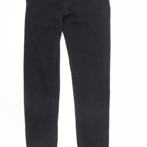 Denim & Co. Womens Black Cotton Skinny Jeans Size 6 L25 in Regular Zip