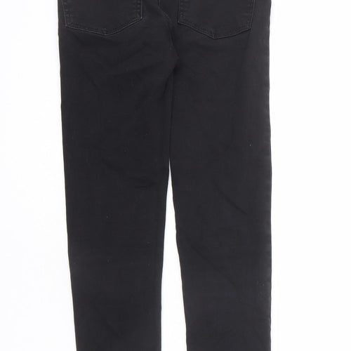 Denim & Co. Womens Black Cotton Skinny Jeans Size 6 L25 in Regular Zip