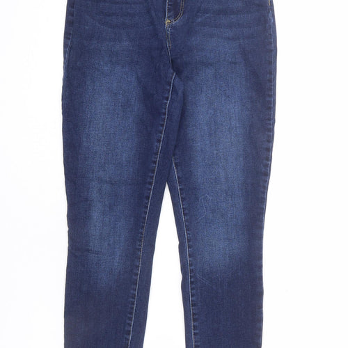 JustFab Womens Blue Cotton Skinny Jeans Size 32 in L27 in Regular Zip