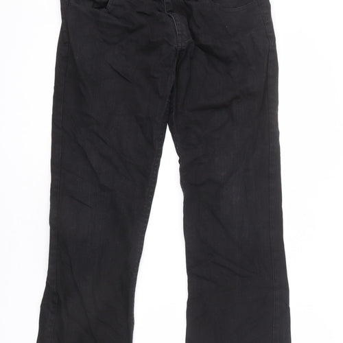 Monsoon Womens Black Cotton Bootcut Jeans Size 36 in L30 in Regular Zip