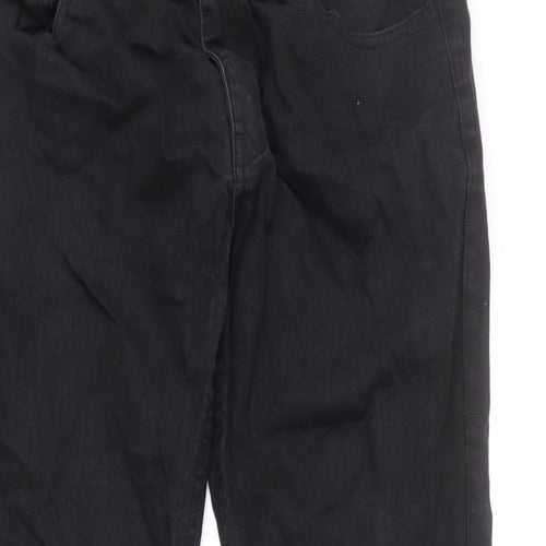Monsoon Womens Black Cotton Bootcut Jeans Size 36 in L30 in Regular Zip