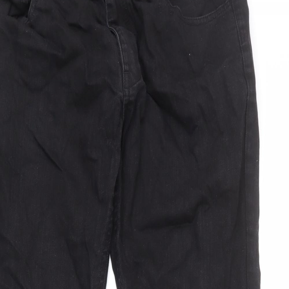 Monsoon Womens Black Cotton Bootcut Jeans Size 36 in L30 in Regular Zip