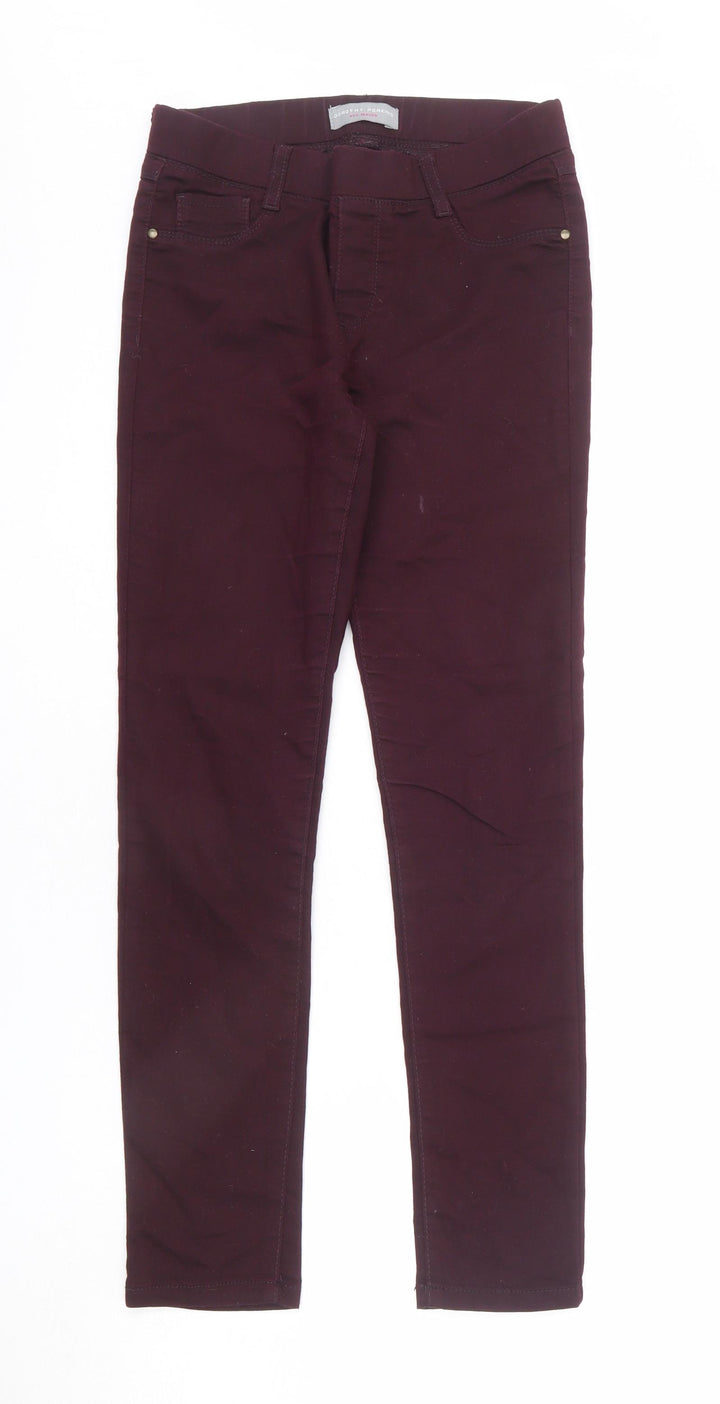 Dorothy Perkins Womens Red Cotton Jegging Jeans Size 8 L27 in Regular
