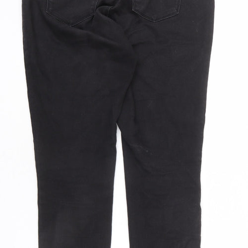 D. Jeans Womens Grey Cotton Straight Jeans Size 14 L28 in Regular Zip