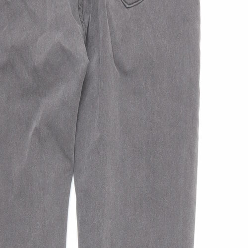 Pull&Bear Womens Grey Cotton Skinny Jeans Size 14 L25 in Regular Zip