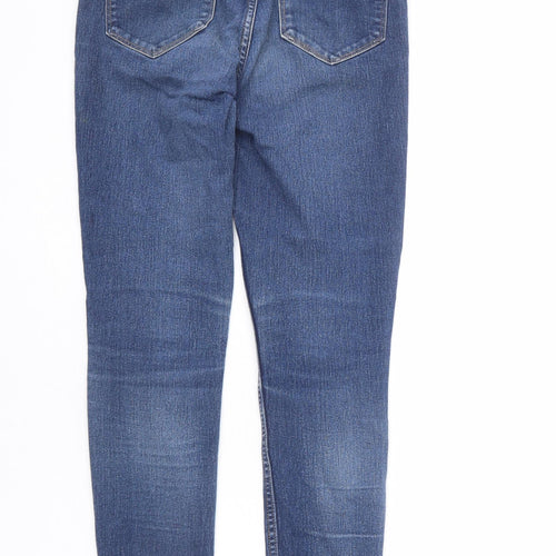 H&M Womens Blue Cotton Skinny Jeans Size 27 in L27 in Regular Zip - Ankle
