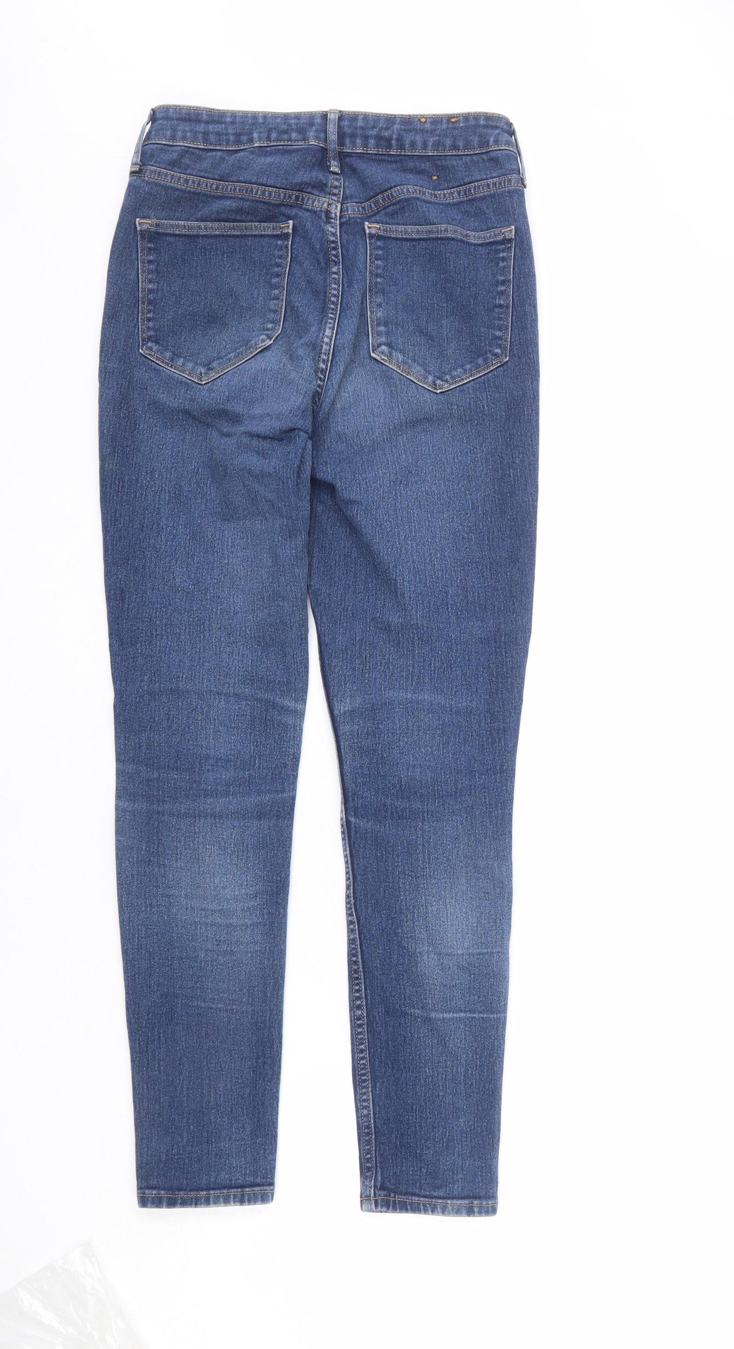 H&M Womens Blue Cotton Skinny Jeans Size 27 in L27 in Regular Zip - Ankle