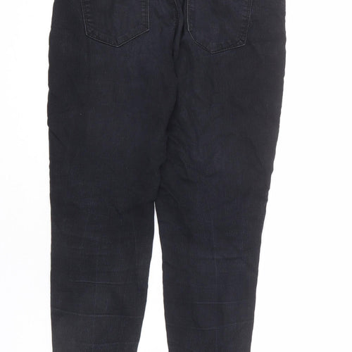 Denim & Co. Womens Black Cotton Skinny Jeans Size 12 L23 in Regular Zip - Short