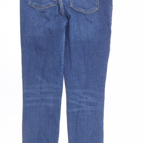 Monki Womens Blue Cotton Skinny Jeans Size 32 in L29 in Regular Zip