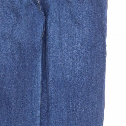 Monki Womens Blue Cotton Skinny Jeans Size 32 in L29 in Regular Zip