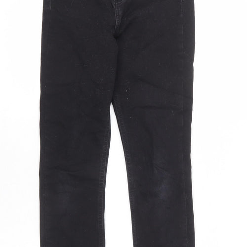 New Look Girls Black Cotton Skinny Jeans Size 14 Years L26 in Regular Zip