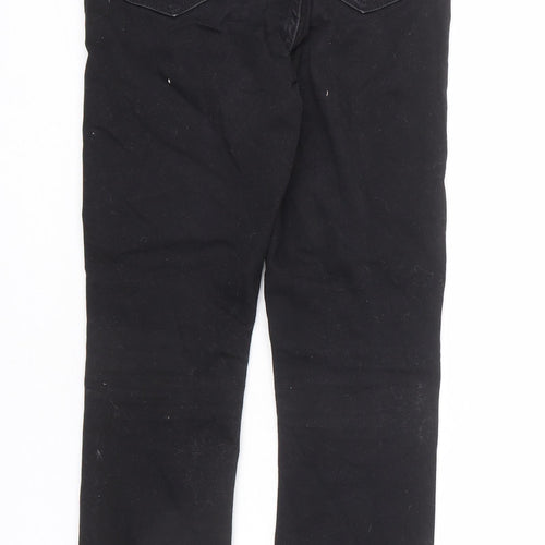 New Look Girls Black Cotton Skinny Jeans Size 14 Years L26 in Regular Zip
