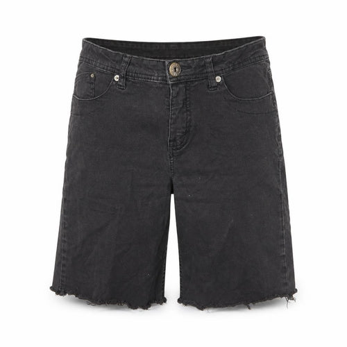 Christopher Blue Womens Black Cotton Bermuda Shorts Size 8 L9 in Regular Zip - Cut-Off Look