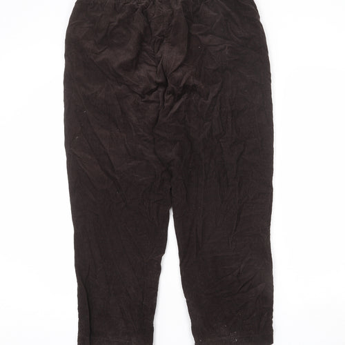 EWM Womens Brown Cotton Trousers Size 37 in L25 in Regular