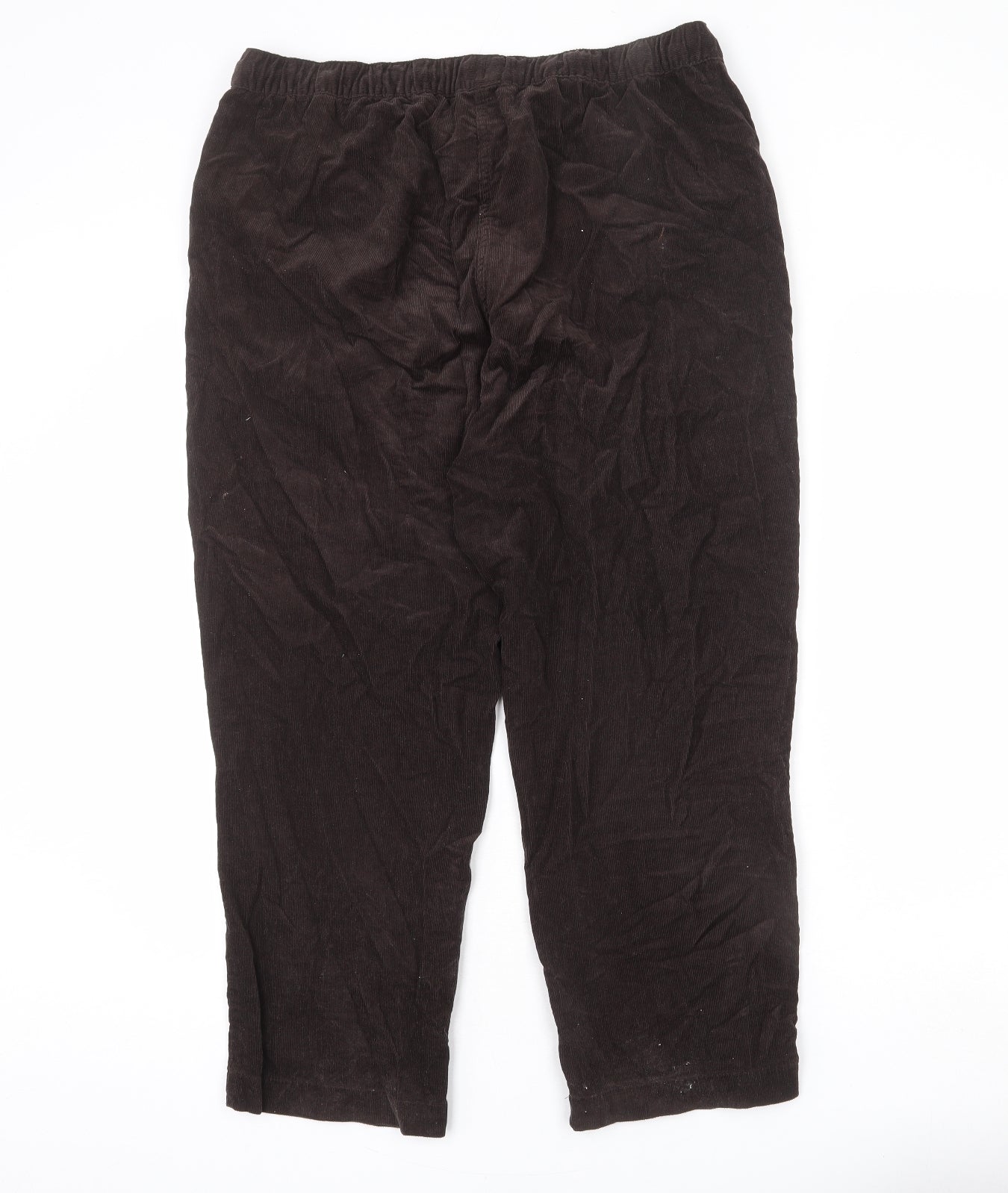 EWM Womens Brown Cotton Trousers Size 37 in L25 in Regular