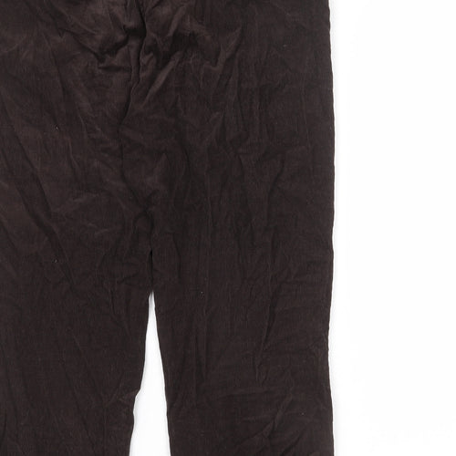 EWM Womens Brown Cotton Trousers Size 37 in L25 in Regular