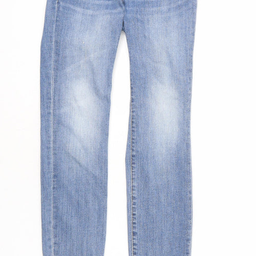 Gap Womens Blue Cotton Skinny Jeans Size 4 L27 in Regular Zip - Legging