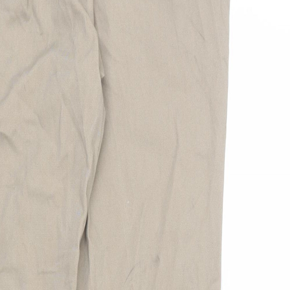 JACK & JONES Mens Beige Cotton Trousers Size 32 in L30 in Regular Zip