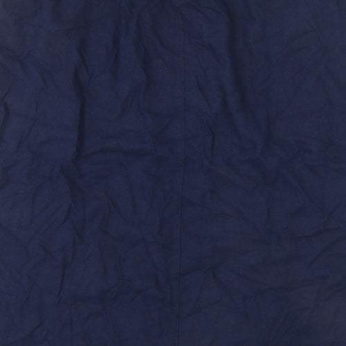 Marks and Spencer Womens Blue Linen A-Line Skirt Size 24