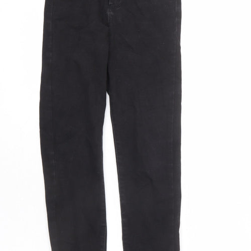 Denim & Co. Womens Black Cotton Skinny Jeans Size 6 L23 in Regular Zip
