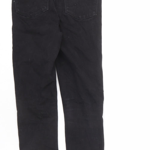Denim & Co. Womens Black Cotton Skinny Jeans Size 6 L23 in Regular Zip