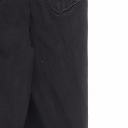 Denim & Co. Womens Black Cotton Skinny Jeans Size 6 L23 in Regular Zip