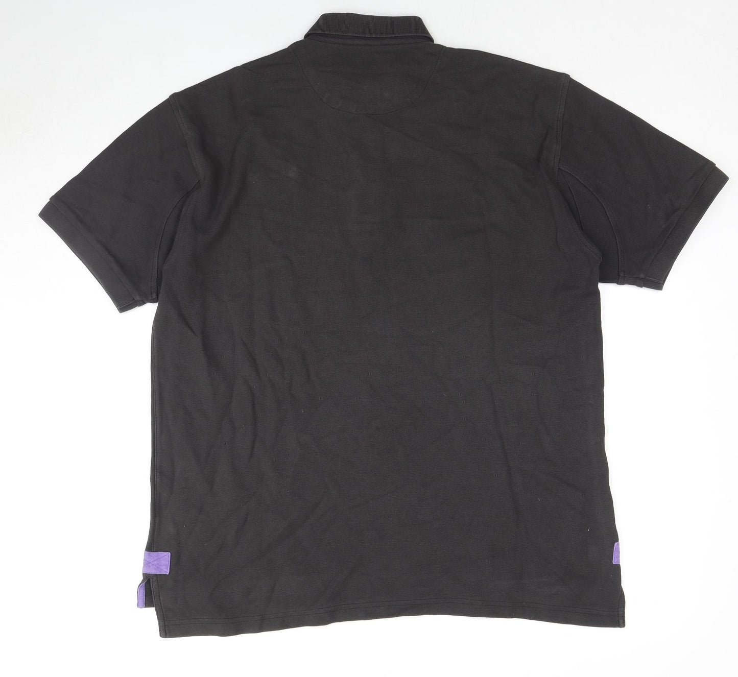 Orvis Mens Black Cotton Polo Size M Collared Pullover