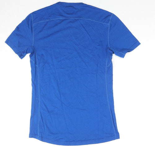 Icebreaker Mens Blue Wool T-Shirt Size S Crew Neck
